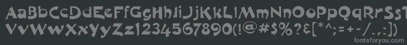 Moulinrougeflf Font – Gray Fonts on Black Background