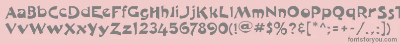 Moulinrougeflf Font – Gray Fonts on Pink Background
