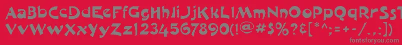 Czcionka Moulinrougeflf – szare czcionki na czerwonym tle