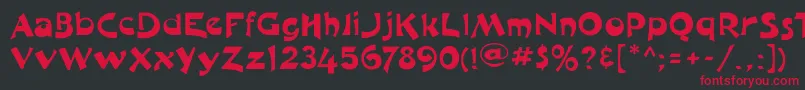 Moulinrougeflf Font – Red Fonts on Black Background