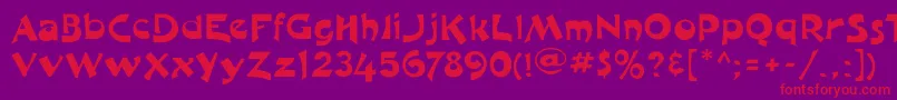 Шрифт Moulinrougeflf – красные шрифты на фиолетовом фоне