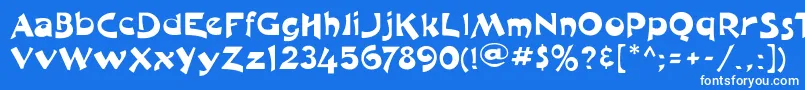 Moulinrougeflf Font – White Fonts on Blue Background