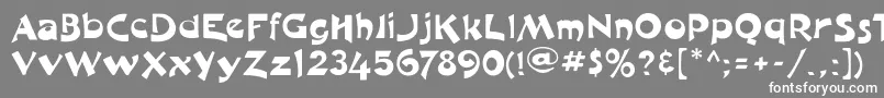 フォントMoulinrougeflf – 灰色の背景に白い文字