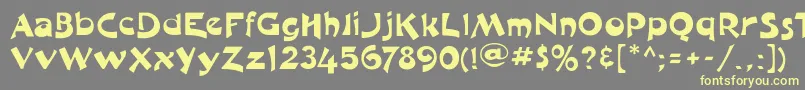 Moulinrougeflf Font – Yellow Fonts on Gray Background