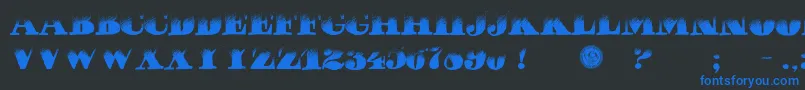 PuchaDawn Font – Blue Fonts on Black Background