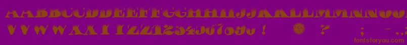 PuchaDawn Font – Brown Fonts on Purple Background