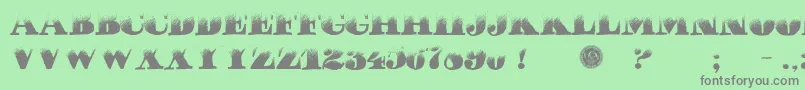 Czcionka PuchaDawn – szare czcionki na zielonym tle