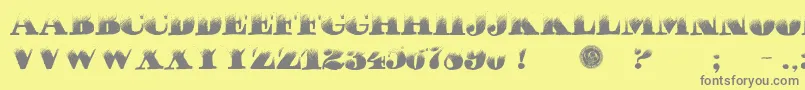 Czcionka PuchaDawn – szare czcionki na żółtym tle