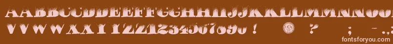 Шрифт PuchaDawn – розовые шрифты на коричневом фоне