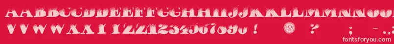 PuchaDawn Font – Pink Fonts on Red Background