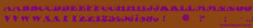 Шрифт PuchaDawn – фиолетовые шрифты на коричневом фоне