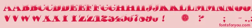 Шрифт PuchaDawn – красные шрифты на розовом фоне