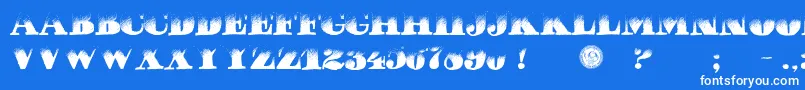 PuchaDawn Font – White Fonts on Blue Background