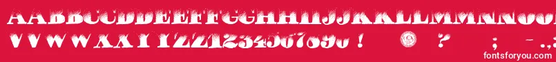 PuchaDawn Font – White Fonts on Red Background