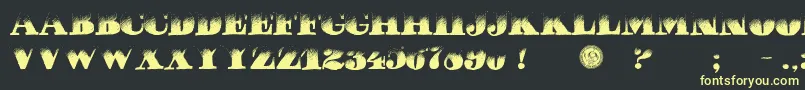 PuchaDawn Font – Yellow Fonts on Black Background