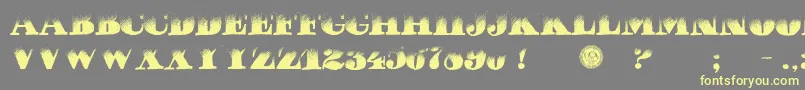 Шрифт PuchaDawn – жёлтые шрифты на сером фоне