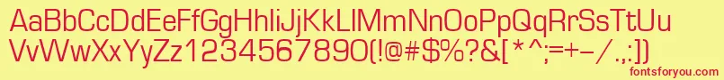 Europe90n Font – Red Fonts on Yellow Background