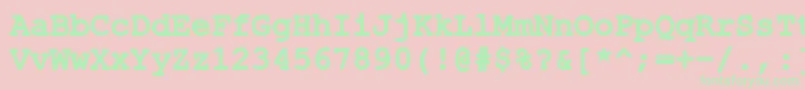 ErKurierMacBold Font – Green Fonts on Pink Background