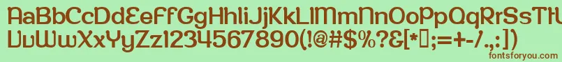 Roppongithina Font – Brown Fonts on Green Background