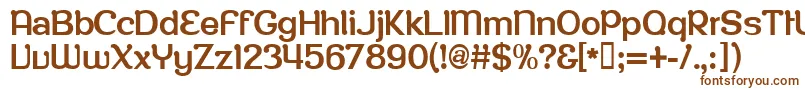Roppongithina-fontti – ruskeat fontit valkoisella taustalla