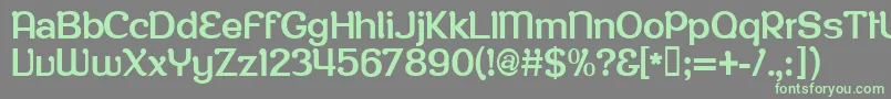 Roppongithina Font – Green Fonts on Gray Background