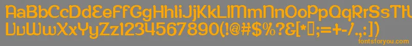 Roppongithina Font – Orange Fonts on Gray Background
