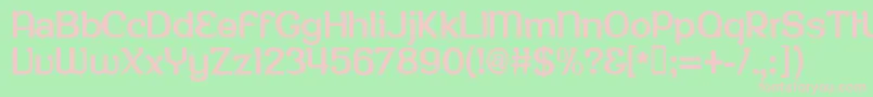 Roppongithina Font – Pink Fonts on Green Background