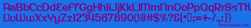Roppongithina Font – Purple Fonts on Blue Background