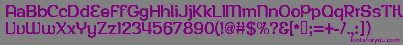 Шрифт Roppongithina – фиолетовые шрифты на сером фоне
