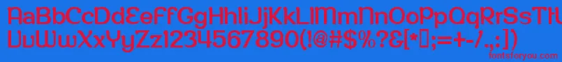Roppongithina-fontti – punaiset fontit sinisellä taustalla