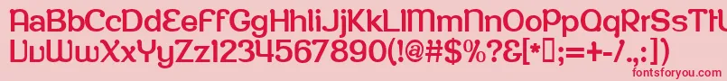Roppongithina Font – Red Fonts on Pink Background
