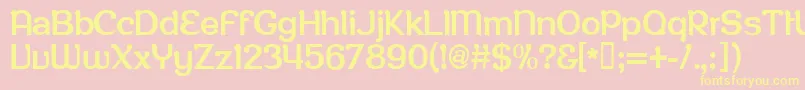 Roppongithina Font – Yellow Fonts on Pink Background