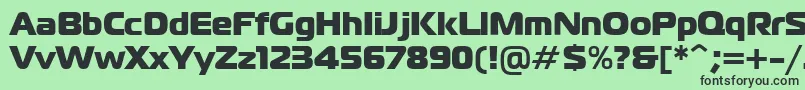 UltraVertex19Roman-Schriftart – Schwarze Schriften auf grünem Hintergrund