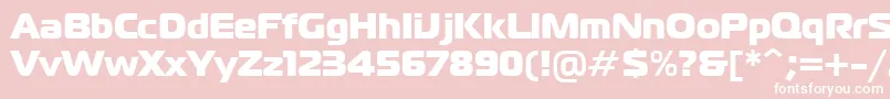Czcionka UltraVertex19Roman – białe czcionki na różowym tle