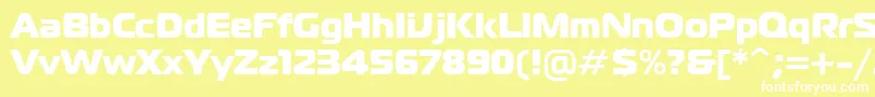 UltraVertex19Roman Font – White Fonts on Yellow Background