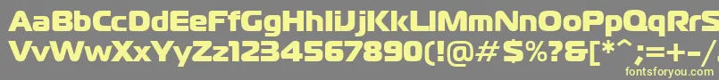 UltraVertex19Roman Font – Yellow Fonts on Gray Background