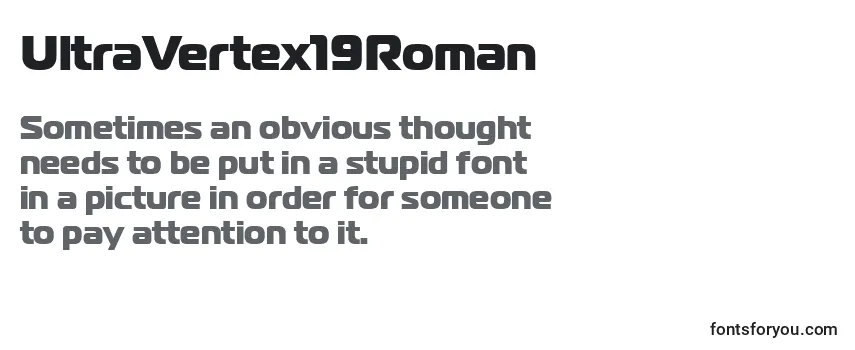 Review of the UltraVertex19Roman Font