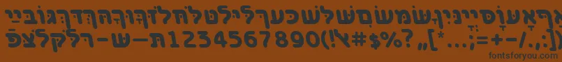 BenzionhebrewttBolditalic Font – Black Fonts on Brown Background