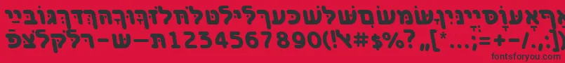 BenzionhebrewttBolditalic Font – Black Fonts on Red Background