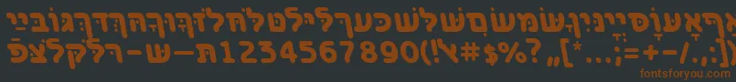 BenzionhebrewttBolditalic Font – Brown Fonts on Black Background