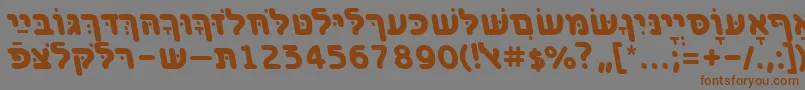 BenzionhebrewttBolditalic Font – Brown Fonts on Gray Background