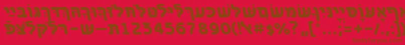 BenzionhebrewttBolditalic Font – Brown Fonts on Red Background