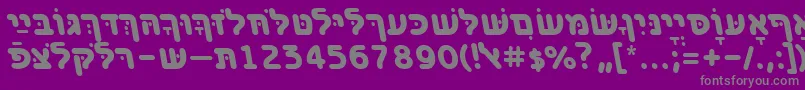 BenzionhebrewttBolditalic Font – Gray Fonts on Purple Background