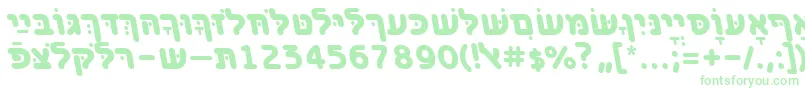 BenzionhebrewttBolditalic Font – Green Fonts on White Background