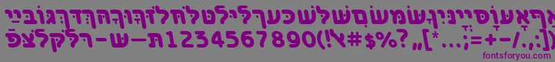 BenzionhebrewttBolditalic Font – Purple Fonts on Gray Background