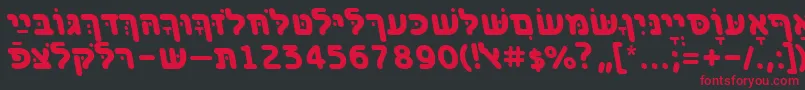 BenzionhebrewttBolditalic Font – Red Fonts on Black Background