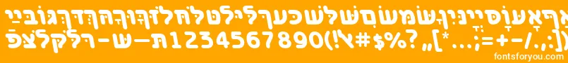BenzionhebrewttBolditalic Font – White Fonts on Orange Background