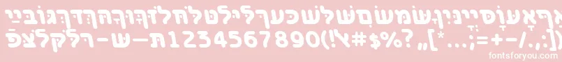 BenzionhebrewttBolditalic Font – White Fonts on Pink Background