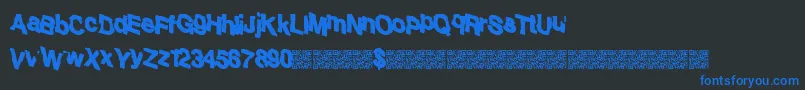 Sharking Font – Blue Fonts on Black Background