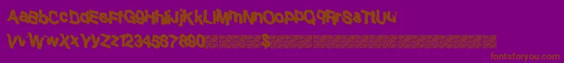 Sharking Font – Brown Fonts on Purple Background